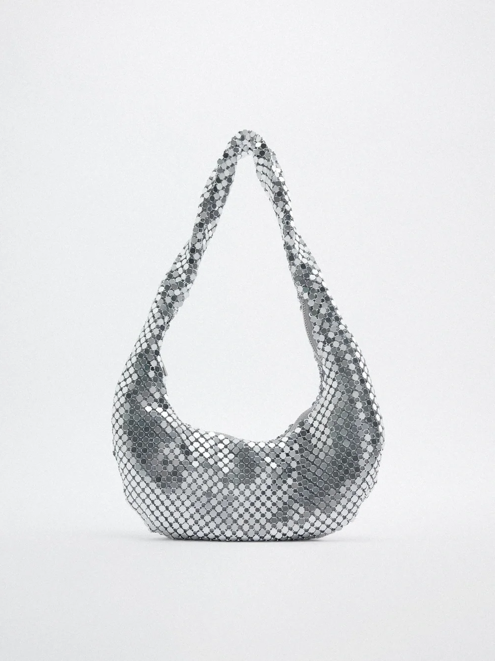 ZARA Metallic Mesh Shoulder Bag